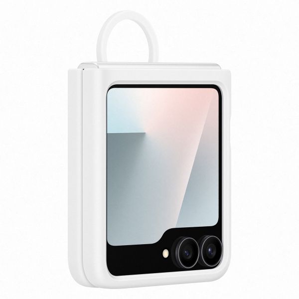 Samsung Originele Silicone Cover Ring Samsung Galaxy Z Flip 6 / Flip 7 FE - White