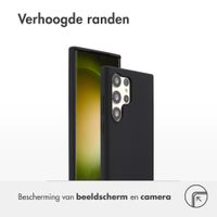 Accezz Liquid Silicone Backcover Samsung Galaxy S23 Ultra - Zwart