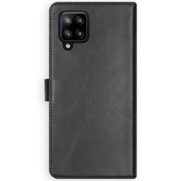 Selencia Echt Leren Bookcase Samsung Galaxy A42 - Zwart