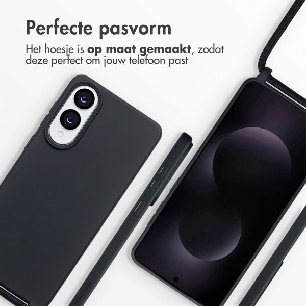 imoshion Siliconen hoesje met koord Samsung Galaxy S25 Edge - Zwart