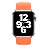 Apple Siliconen solobandje Apple Watch | 38/40/41/42 mm - Maat 3 - Kumquat