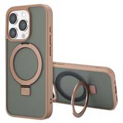 Accezz Ring Stand Backcover met MagSafe iPhone 15 Pro - Brown