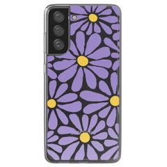 imoshion  Design hoesje Samsung Galaxy S21 FE - Tropical Violet Flowers Connect