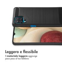 imoshion Brushed Backcover Samsung Galaxy A12 - Zwart