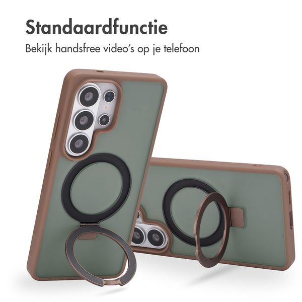 Accezz Ring Stand Backcover met MagSafe Samsung Galaxy S26 Ultra - Bruin