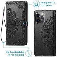 imoshion Mandala Bookcase iPhone 13 Pro - Zwart