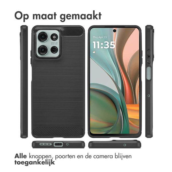 imoshion Brushed Backcover Motorola Moto G75 5G - Zwart