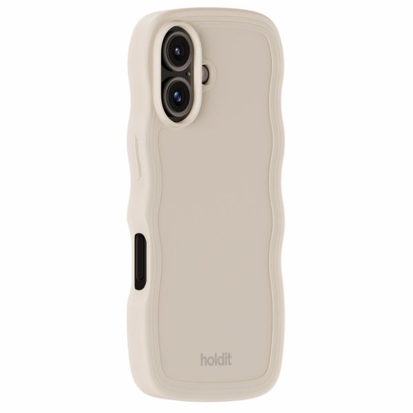 Holdit Wavy Case Apple iPhone 16 Plus - Light Beige
