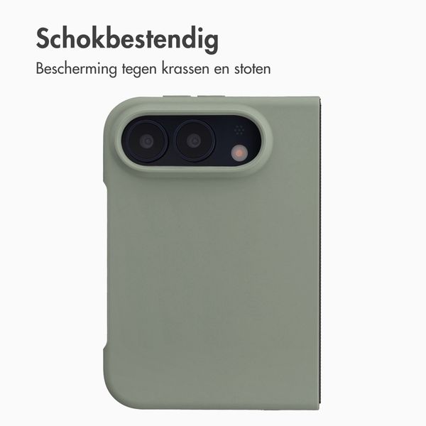 Accezz Liquid Silicone Backcover met MagSafe Apple iPhone Duo - Cooper Green