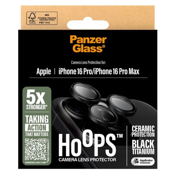 PanzerGlass Hoops Ceramic Camera Lens Protector iPhone 16 Pro / 16 Pro Max