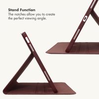 Selencia Croco Bookcase Apple iPad 11 (2025) 11 inch A16 / iPad 10 (2022) 10.9 inch - Burgundy