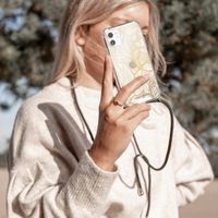 imoshion Design hoesje met koord iPhone SE (2022 / 2020) / 8 / 7 - Bladeren - Goud