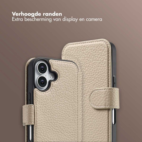 Selencia Riva Bookcase met MagSafe en Koord Apple iPhone 17 - Beige