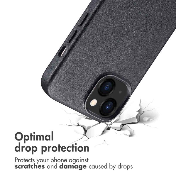 Accezz Leather Back Cover with MagSafe Apple iPhone 13 - Onyx Black