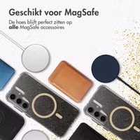 imoshion Clear Glitter Backcover met MagSafe Samsung Galaxy S24 - Goud