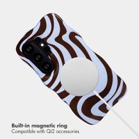 Selencia Vivid Wavy Back Cover with MagSafe Samsung Galaxy S26 Ultra - Dream Swirl Chocolate