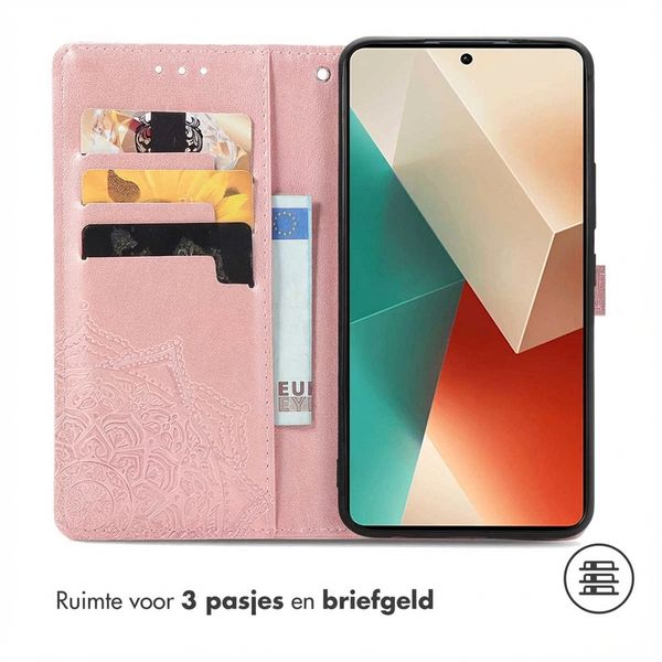 imoshion Mandala Bookcase Xiaomi Redmi Note 13 Pro (5G) / Poco X6 - Rosé Goud