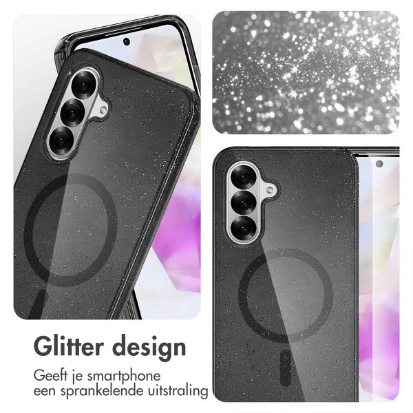 imoshion Glitter Backcover met MagSafe Samsung Galaxy A56 - Glitter Zwart