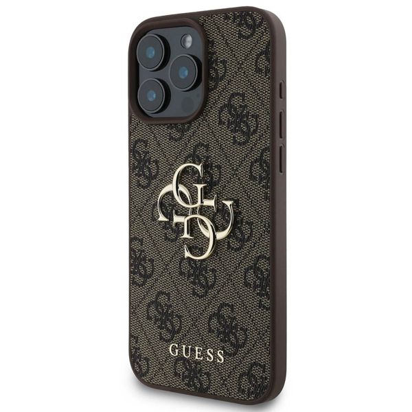 Guess 4G Metal Logo Backcover Apple iPhone 16 Pro Max - Bruin