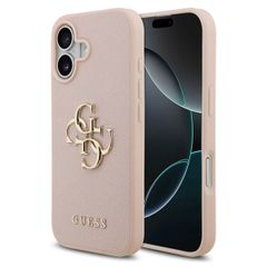 Guess Big 4G Logo Backcover Grained Apple iPhone 17 - Roze