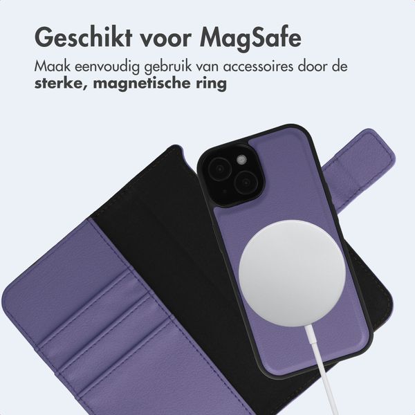 imoshion Uitneembare 2-in-1 Luxe Bookcase Apple iPhone 15 - Paars