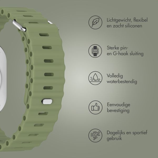 Accezz Ocean bandje Apple Watch Series 1 - 9 / SE (38/40/41 mm) | Series 10 / 11 (42 mm) - Khaki