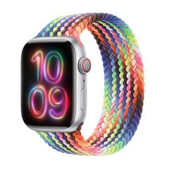 Apple Gevlochten solobandje Apple Watch | 38/40/41/42 mm - Maat 4 - Pride Edition