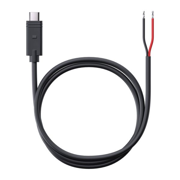 SP Connect 12V DC kabel SPC+ | USB-C naar open einde voedingskabel - 24 watt - Zwart