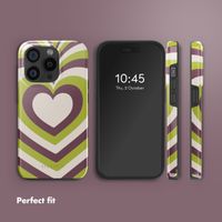 Selencia Vivid Back Cover with MagSafe Apple iPhone 15 Pro - Double Hearts Plum Fern