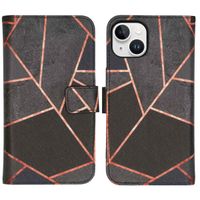 imoshion Design Softcase Bookcase iPhone 15 - Black Graphic