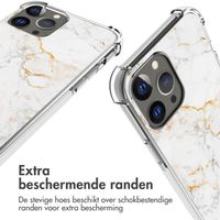 imoshion Design hoesje met koord iPhone 13 Pro Max - White Marble