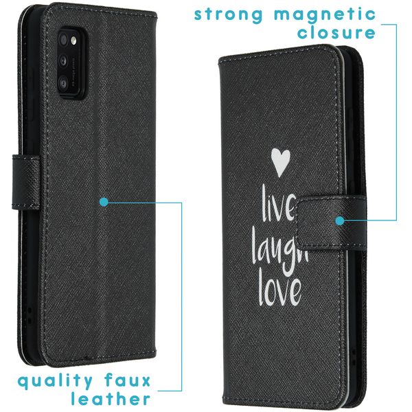 imoshion Design Softcase Bookcase Galaxy A41 - Live Laugh Love