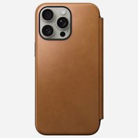 Nomad Modern Leather FolioBookcase Apple iPhone 15 Pro Max - English Tan