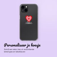 Gepersonaliseerd hoesje met hartje iPhone 13 - Transparant