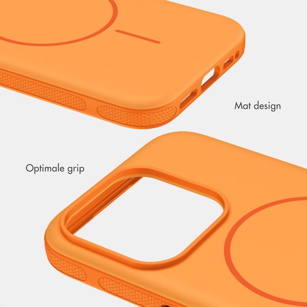 imoshion Color Backcover met Thin MagSafe Ring Apple iPhone 15 Pro - Oranje
