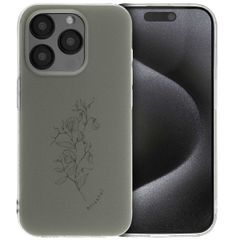 imoshion Design hoesje Apple iPhone 15 Pro - Floral Green