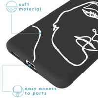 imoshion Design hoesje Samsung Galaxy S21 - Line Art Woman White