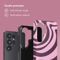 Selencia Vivid Back Cover Samsung Galaxy S26 Ultra - Wavy Swirl Pink Plum