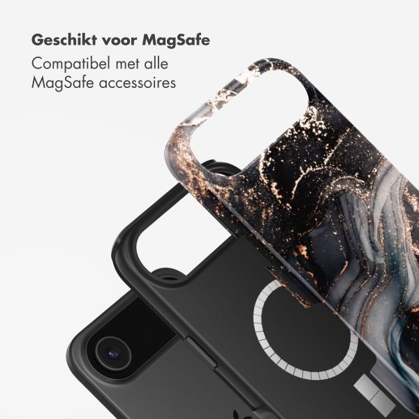 Selencia Vivid Backcover met MagSafe Apple iPhone Air - Chic Marble Black