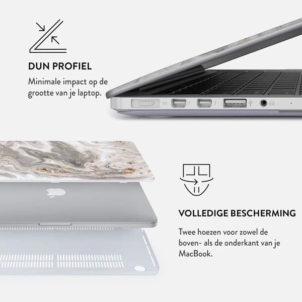 Burga Hardshell Cover MacBook Air 13 inch (2022) / Air 13 inch (2024) M3 chip - A2681 / A3113 - Snowstorm