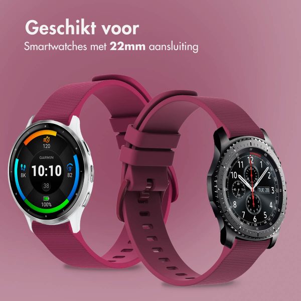 imoshion Siliconen sportbandje met gesp - Universeel 22 mm aansluiting - Fuchsia