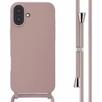 imoshion Siliconen hoesje met koord Apple iPhone 16 Plus - Sand Pink