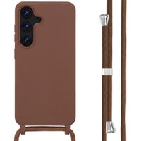 imoshion Siliconen hoesje met koord Samsung Galaxy S25 - Bruin