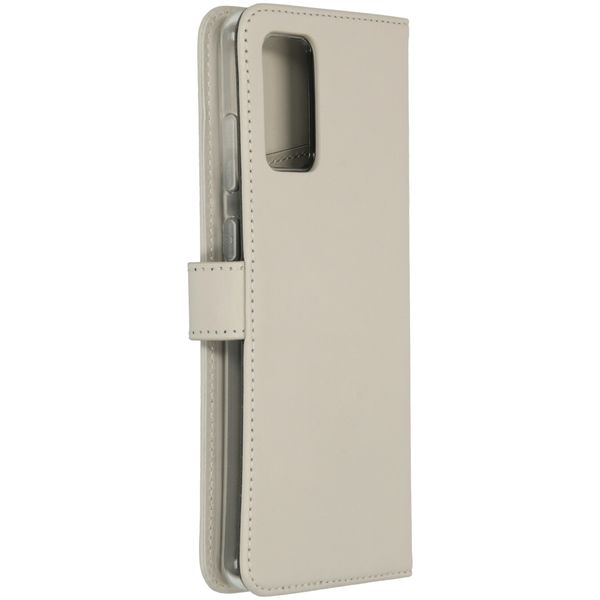 Selencia Echt Lederen Bookcase Samsung Galaxy S20 Plus - Greige