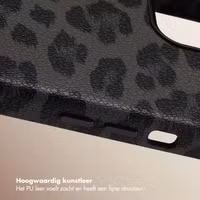 Selencia Sabi Backcover Panterprint met MagSafe Apple iPhone 13 - Midnight Black