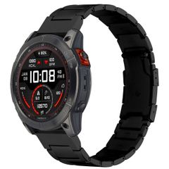 Accezz Mat Titanium bandje  - Garmin 26 mm aansluiting - Zwart