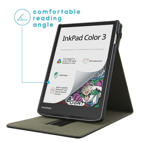 imoshion Stand Flipcase Pocketbook InkPad Color 3 / InkPad 4 - Zwart