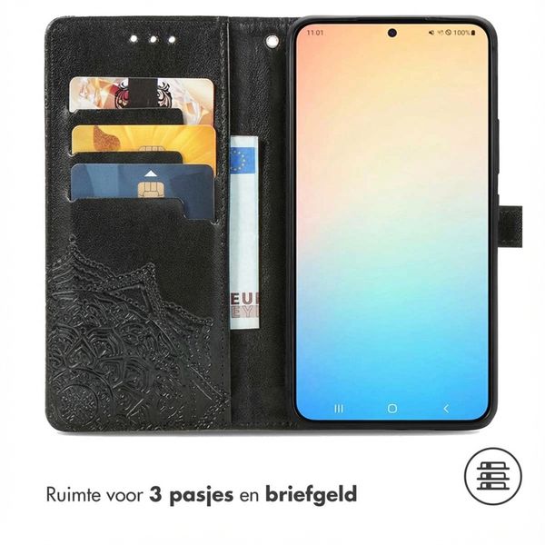 imoshion Mandala Bookcase Samsung Galaxy S25 / S24 - Zwart