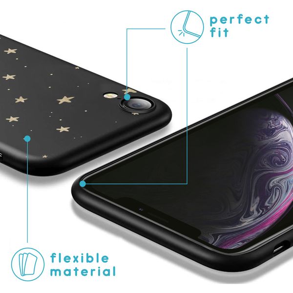 imoshion Design hoesje Apple iPhone Xr - Sterren / Zwart
