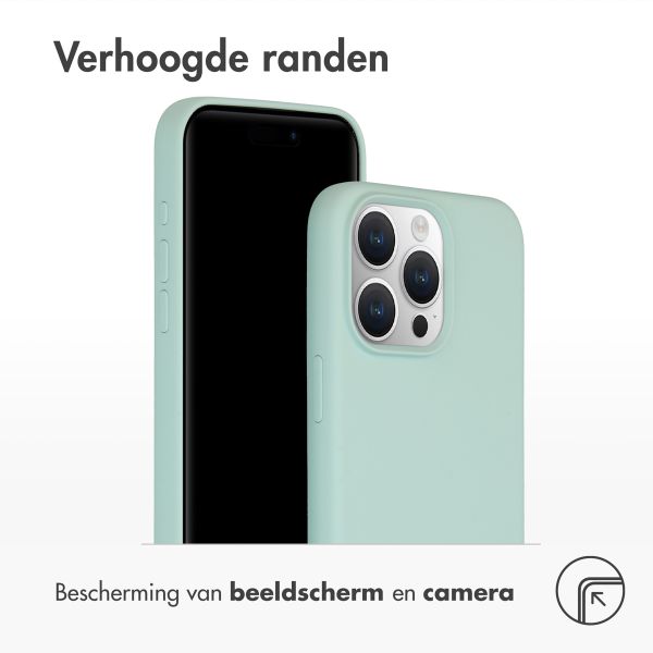 Accezz Liquid Silicone Backcover met MagSafe Apple iPhone 15 Pro Max - Sky Blue